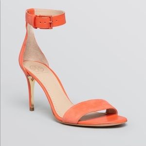 Tory Burch Leather and Suede Stilletos